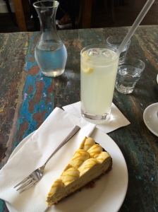 Mango-lime cheesecake and sage lemonade
