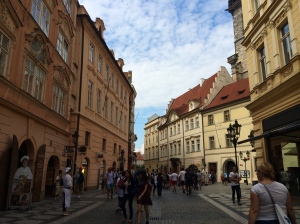 Streets leading into Old Town Square.